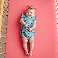 Bubble Romper in Hibiscus